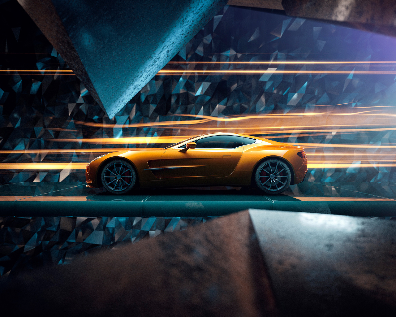 Быстрый автомобиль Aston Martin One 77