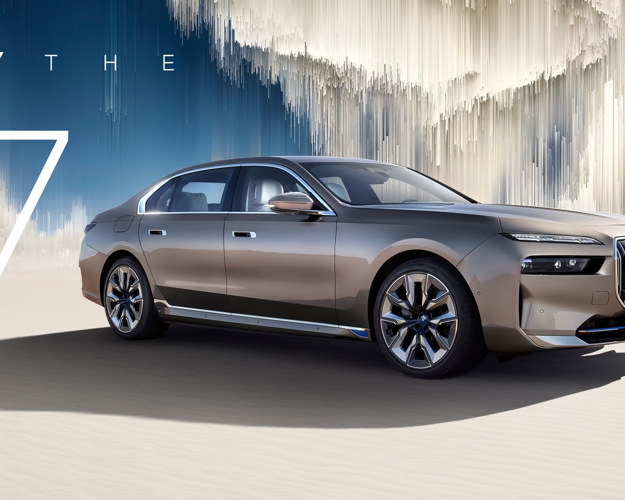 Стильный дорогой электромобиль BMW I7