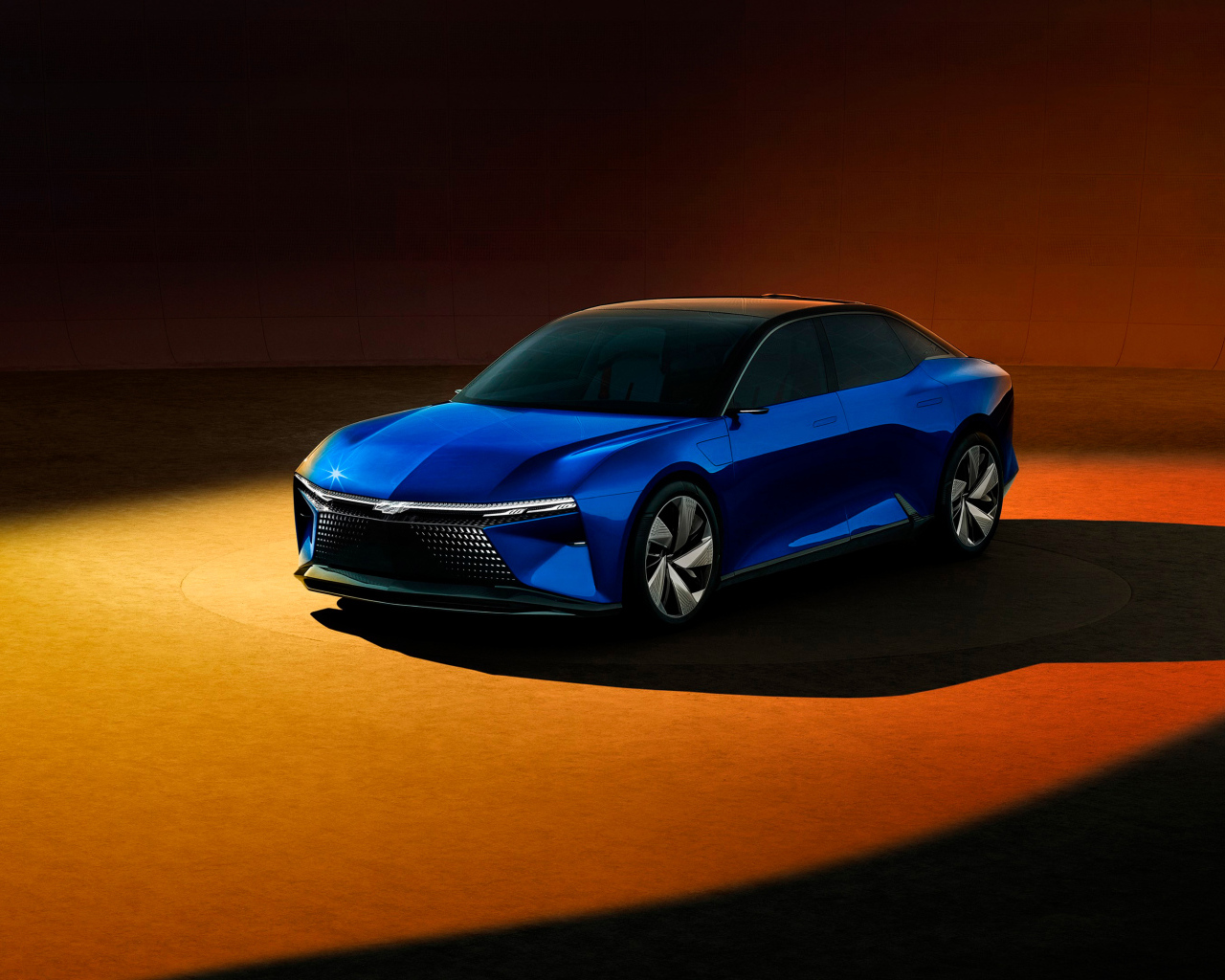 Синий автомобиль концепт  Chevrolet FNR-XE