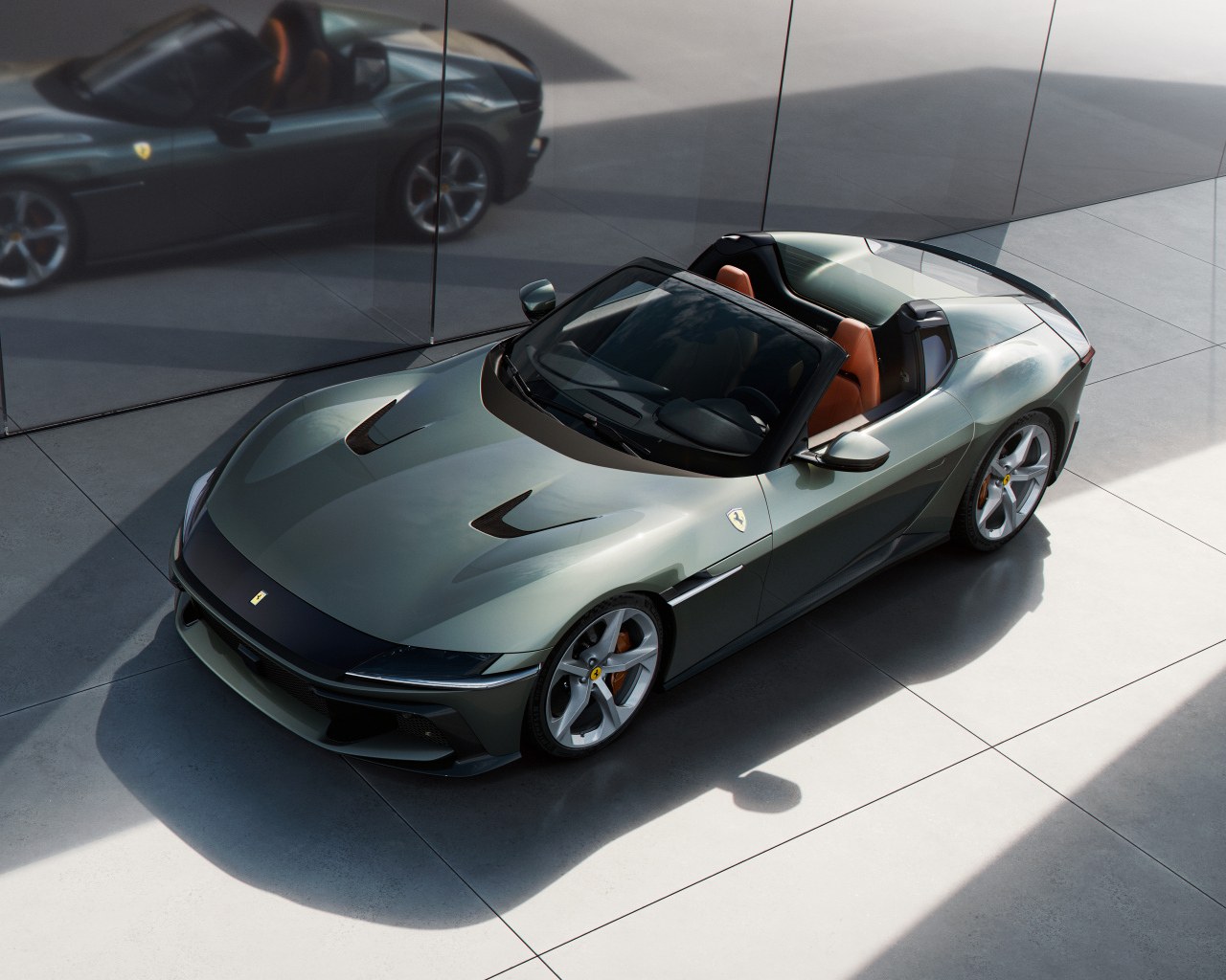 Быстрый автомобиль Ferrari 12Cilindri Spider 2024 года