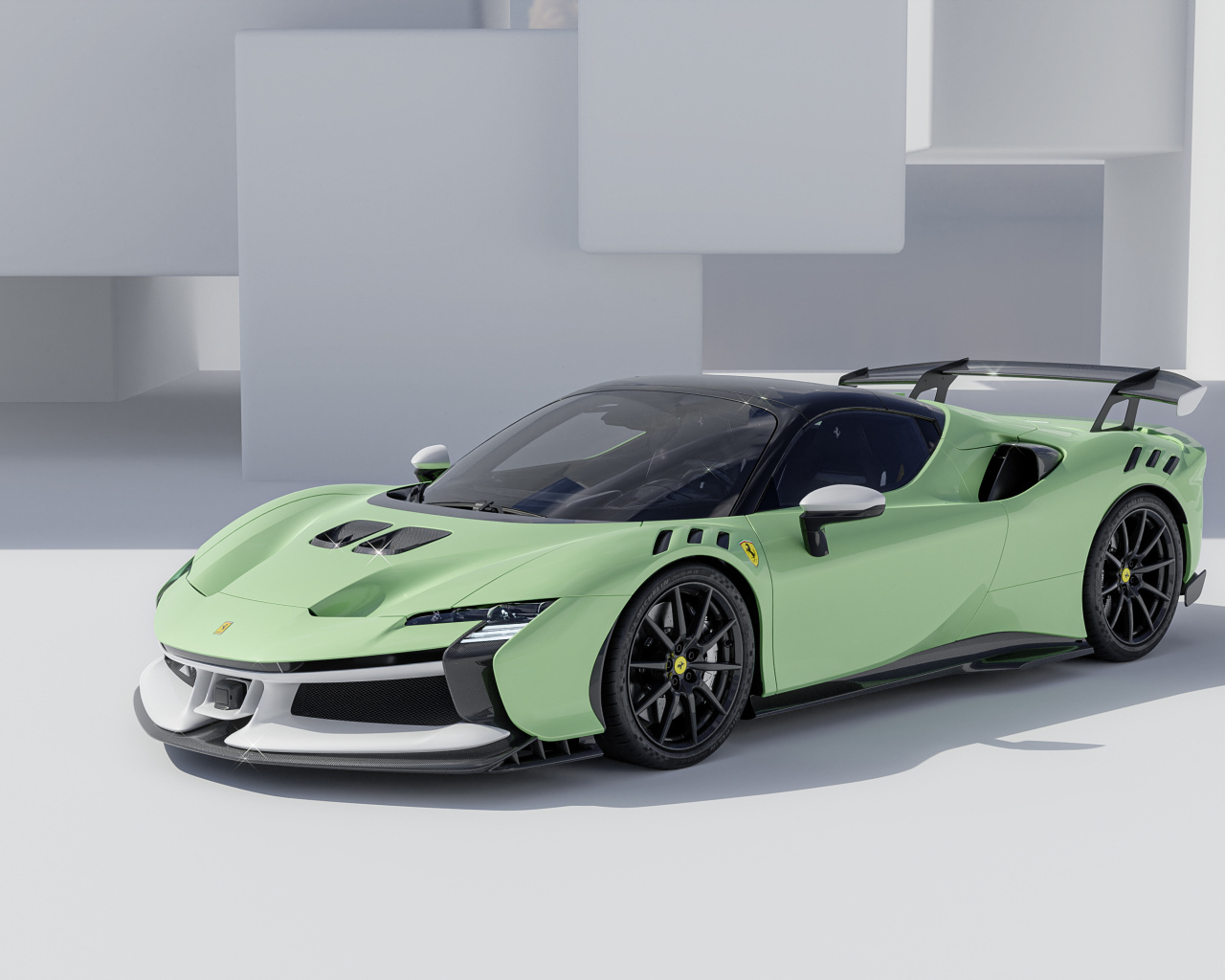 Быстрый автомобиль Ferrari SF90 XX Spider