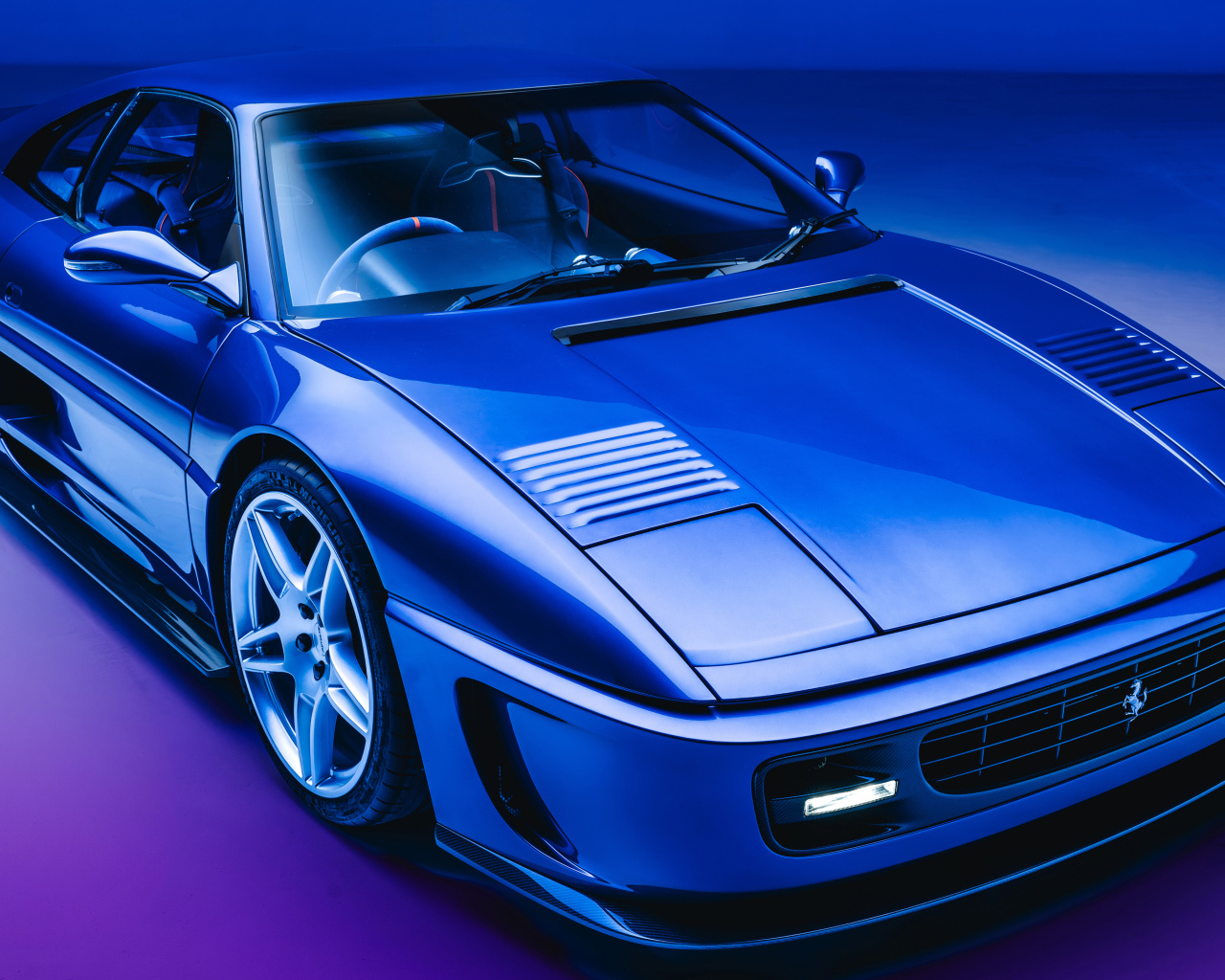 Синий автомобиль 355 by Evoluto Pininfarina 2024 года