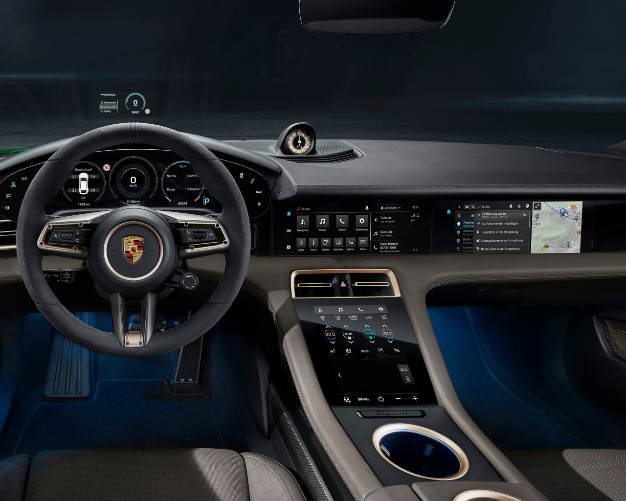 Салон автомобиля Porsche Taycan