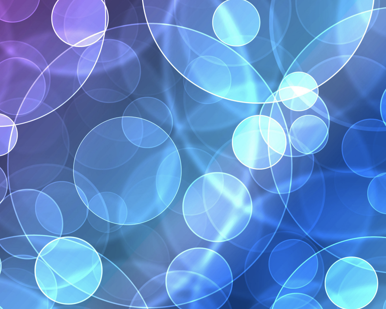 Красивый голубой фон с яркими круглыми бликами