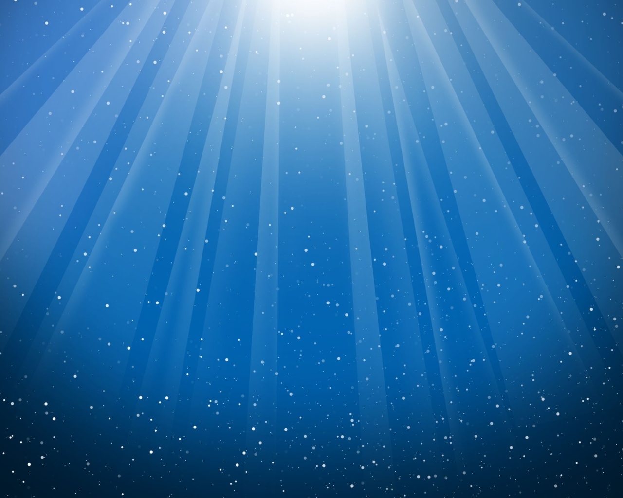 Синий фон с яркими лучами и белыми точками