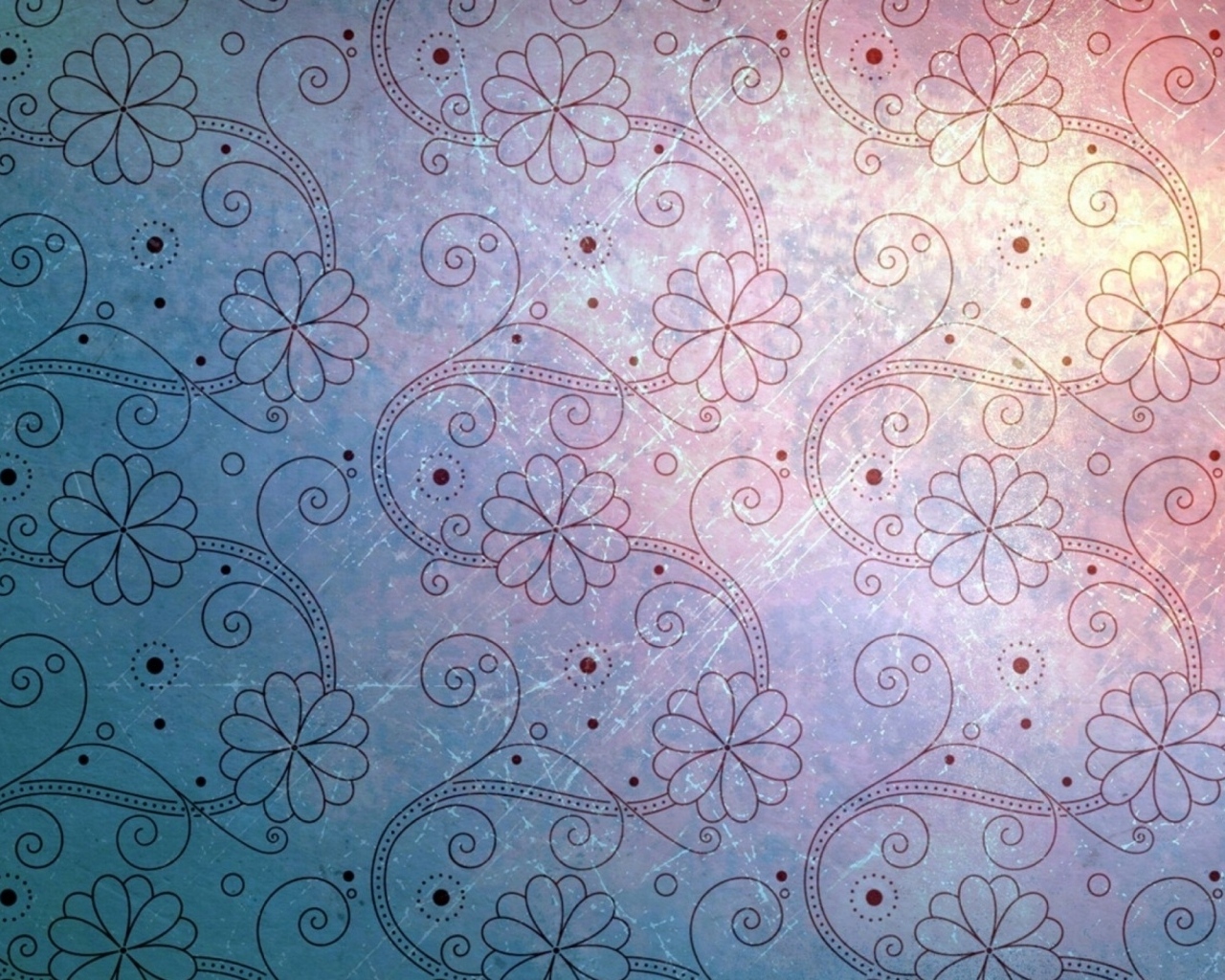 Серый фон с цветочными узорами