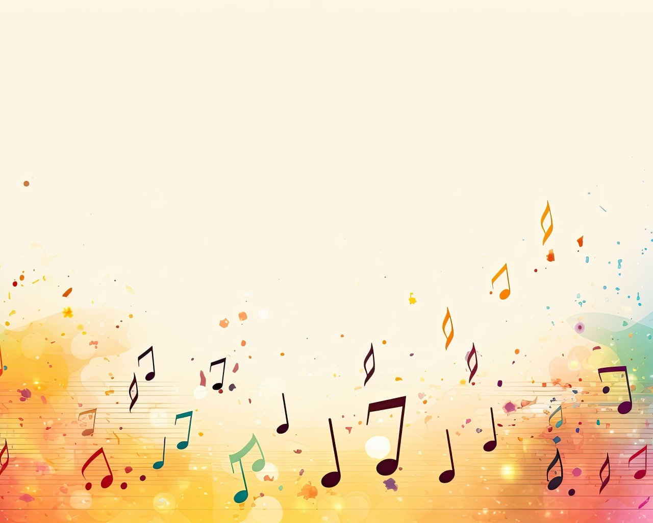 Музыкальный белый фон с нотами 