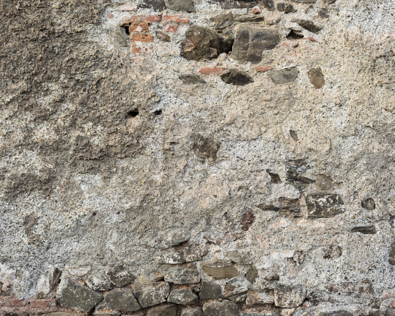 Старая текстурированная стена из цемента и кирпича для фона