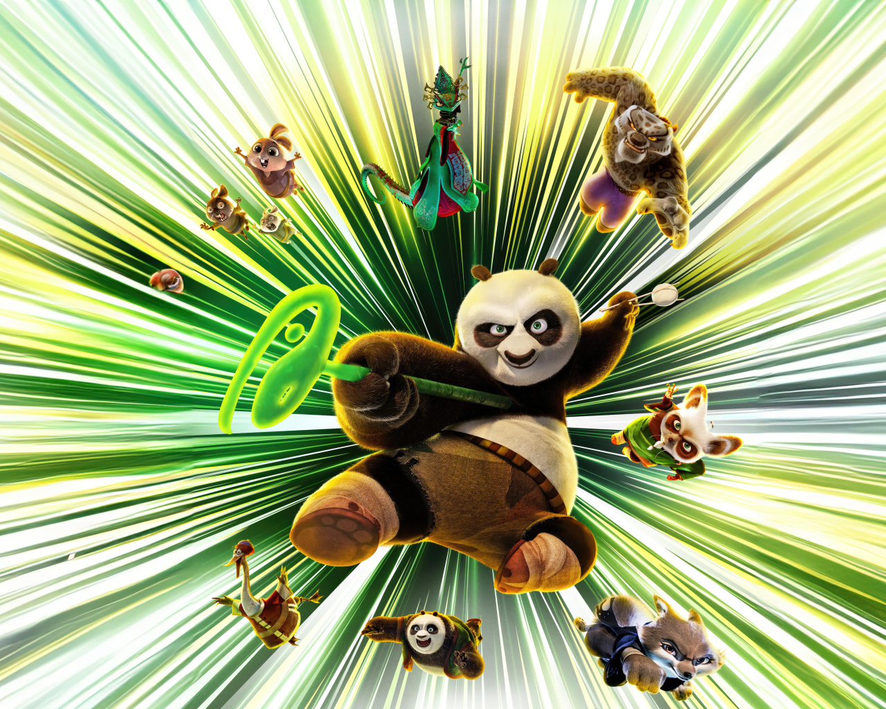 Яркий постер нового мультфильма Кунг-фу панда 4