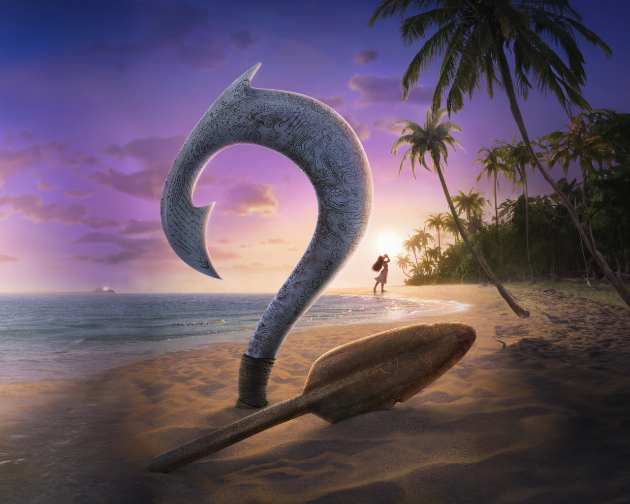 Логотип нового мультфильма Моана 2, 2024