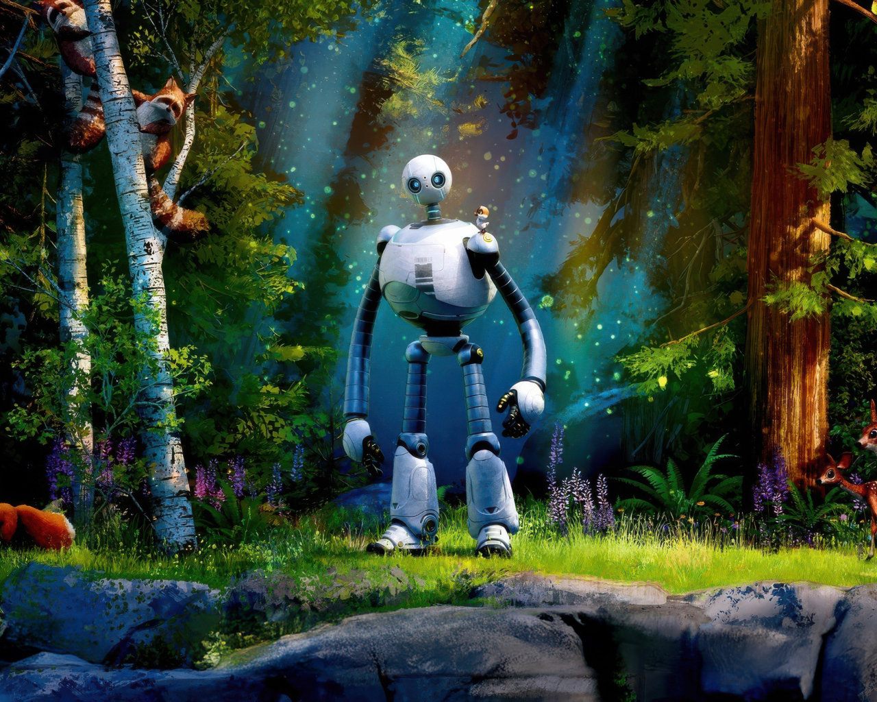 Робот в лесу в новом мультфильме Дикий робот, 2024