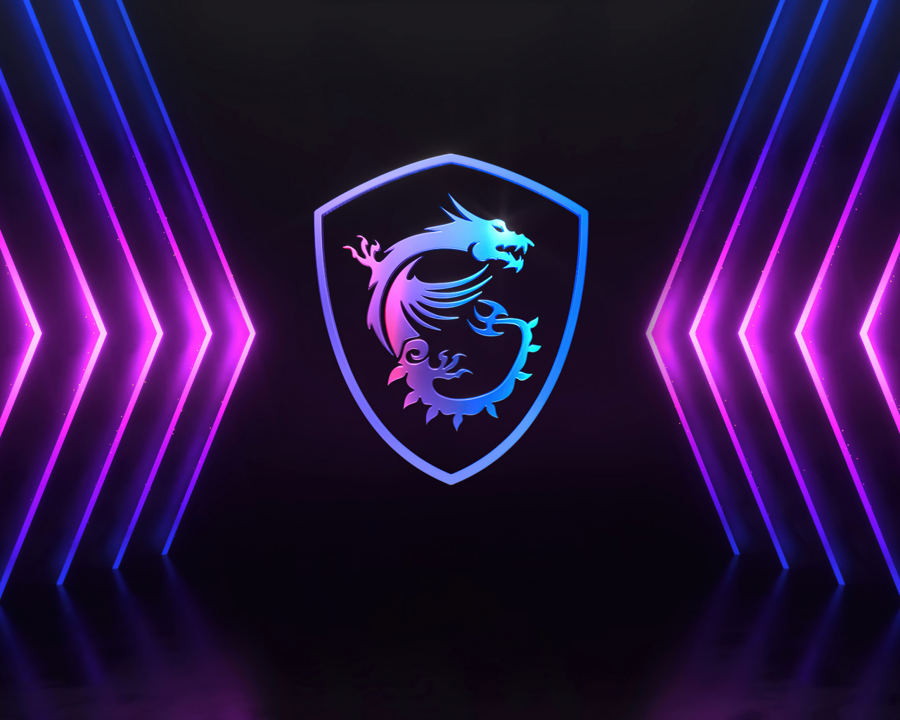 Красивый яркий неоновый фон для логотипа msi