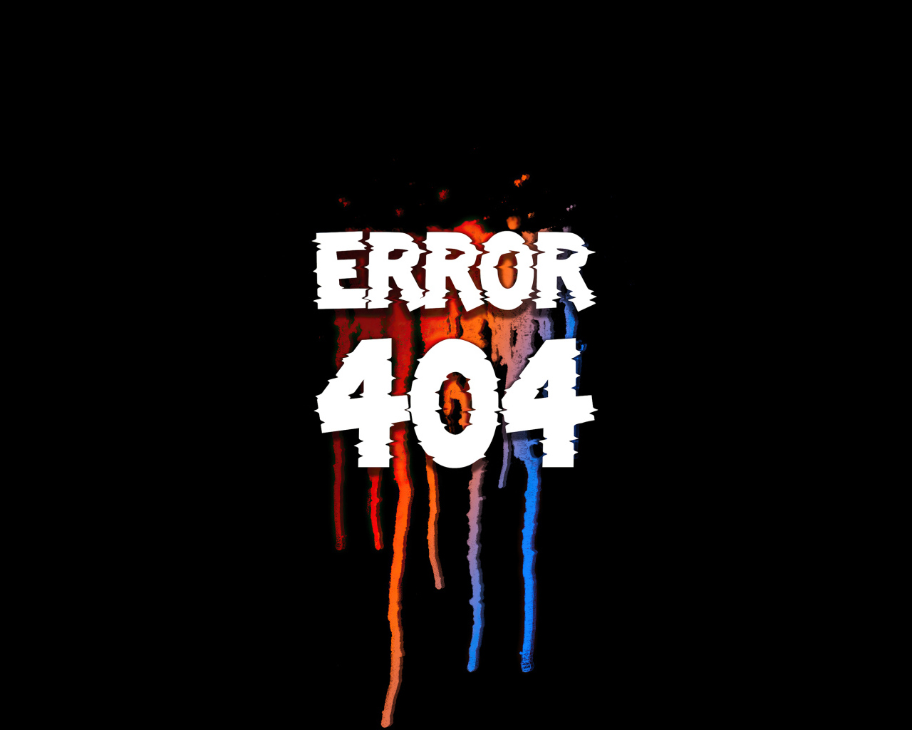 Ошибка error 404 на черном фоне