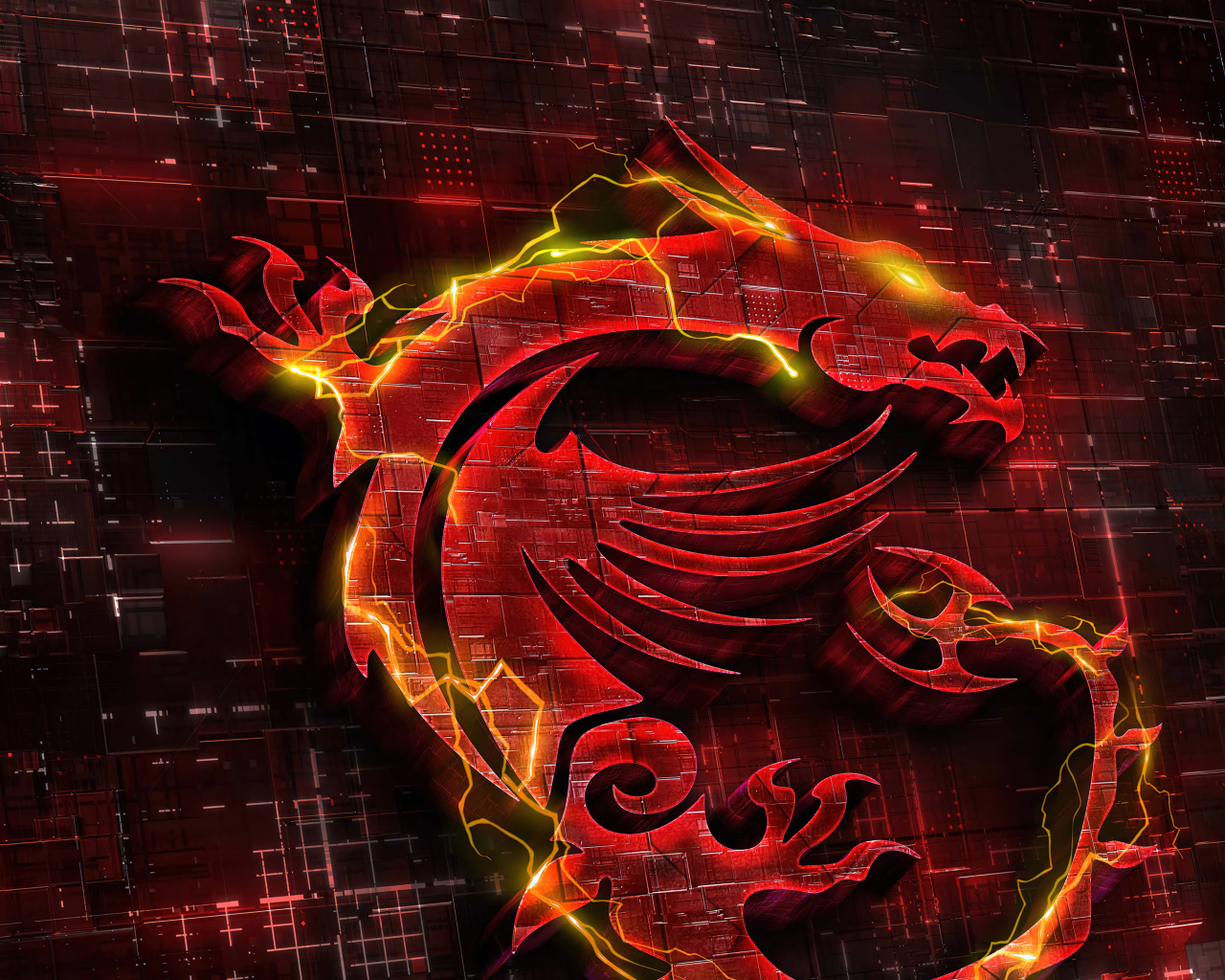 Красный логотип msi крупным планом