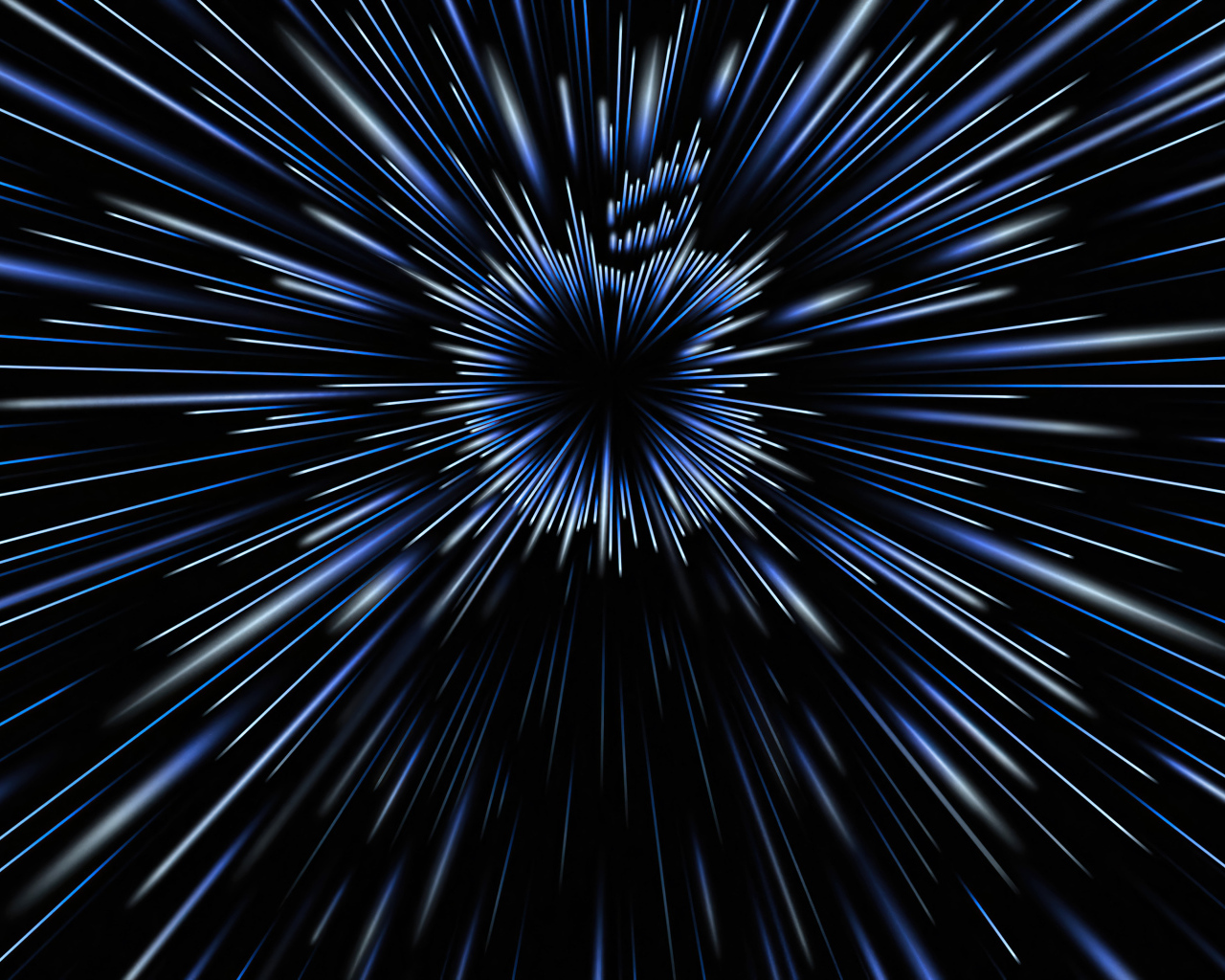 Логотип apple из неоновых бликов