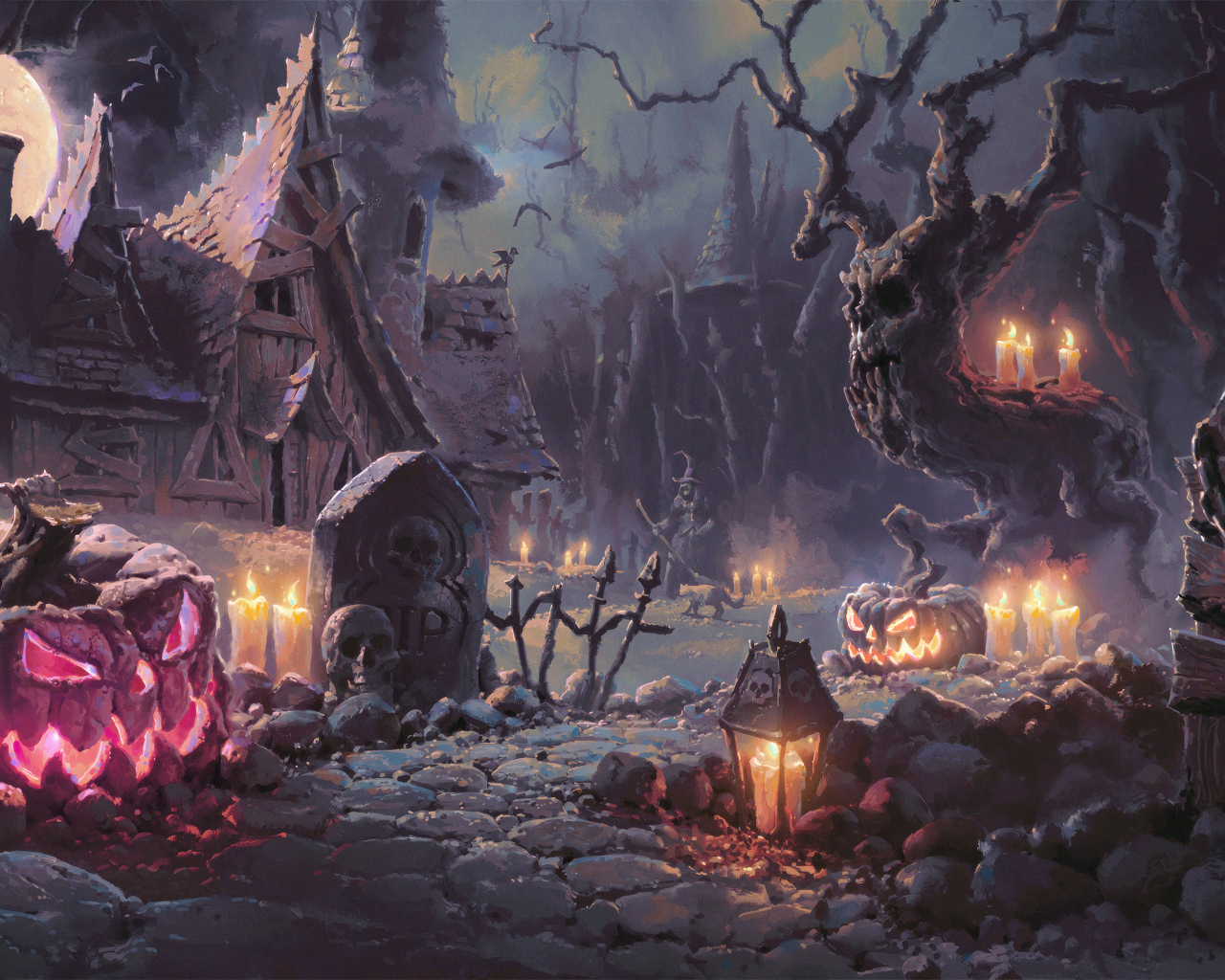 Старый зловещий разрушенный дом