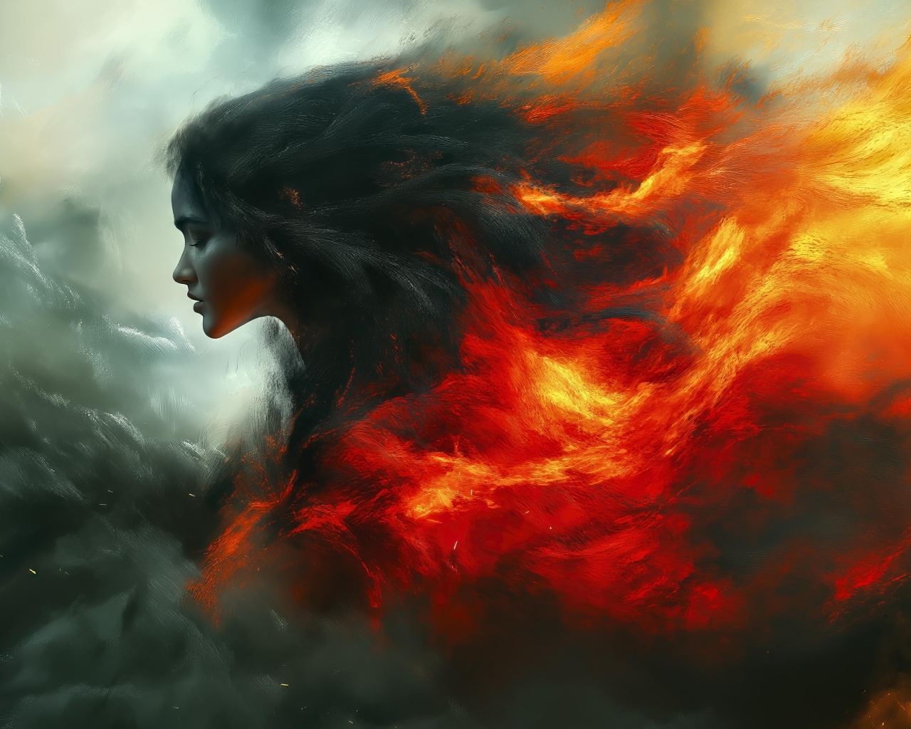 Девушка с огненными волосами