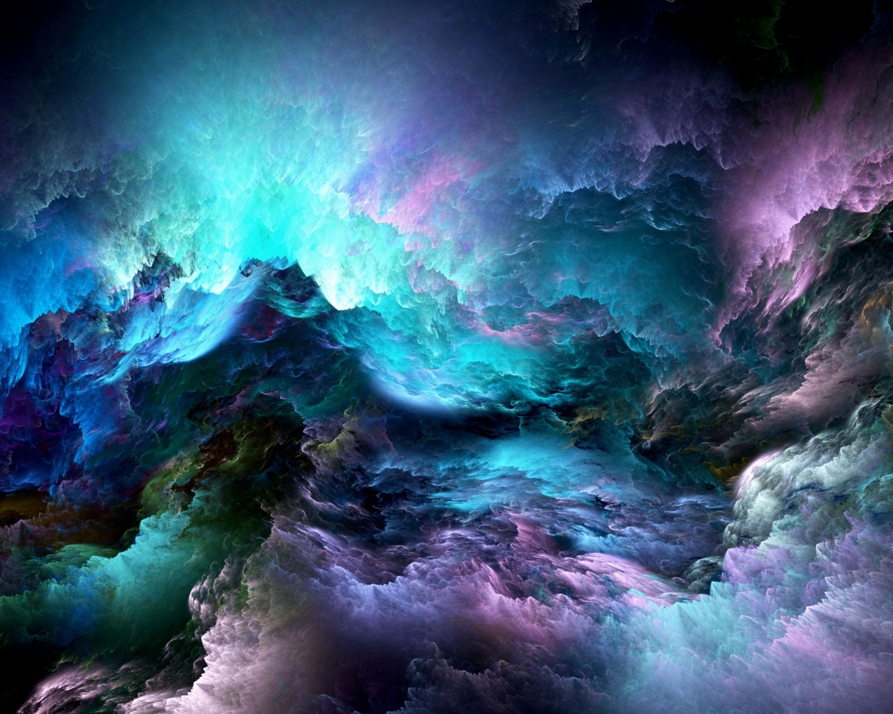 Необычное абстрактное грозовое небо