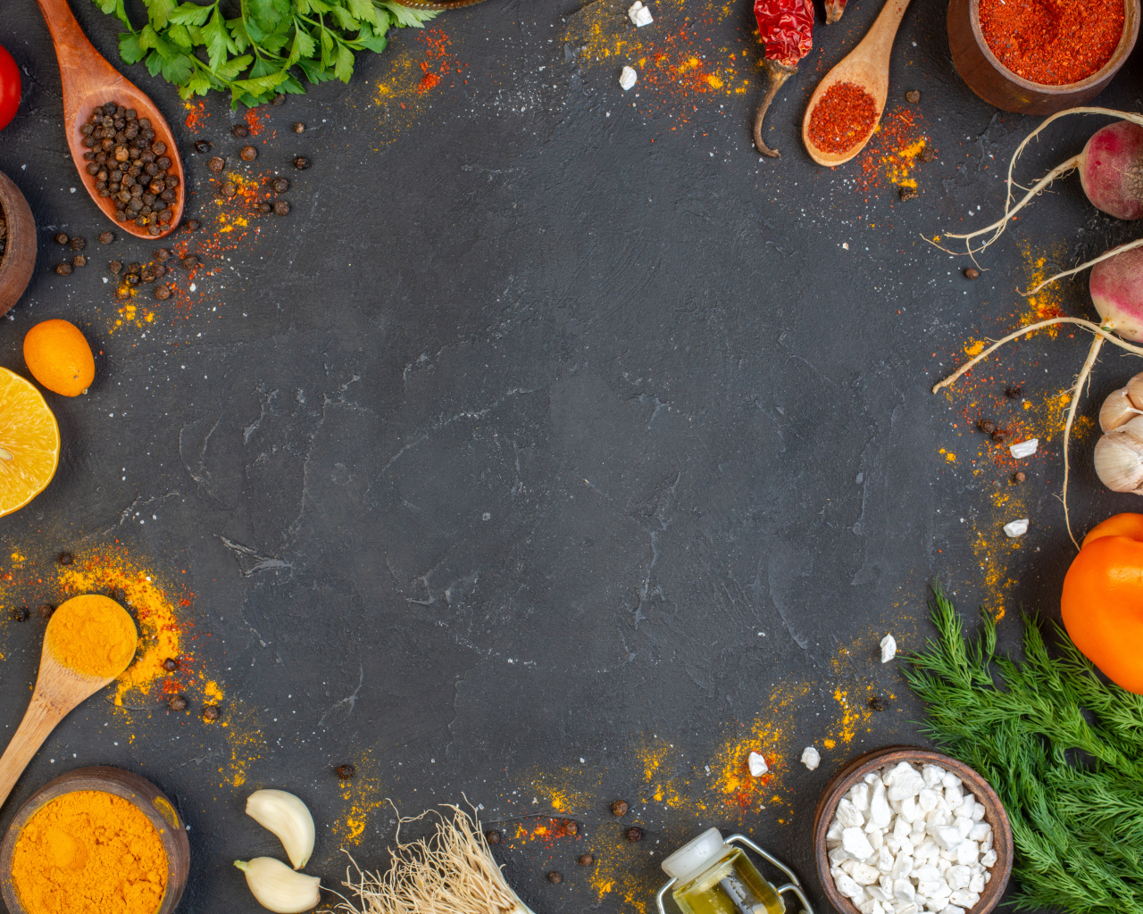 Серый фон с овощами и фруктами, шаблон