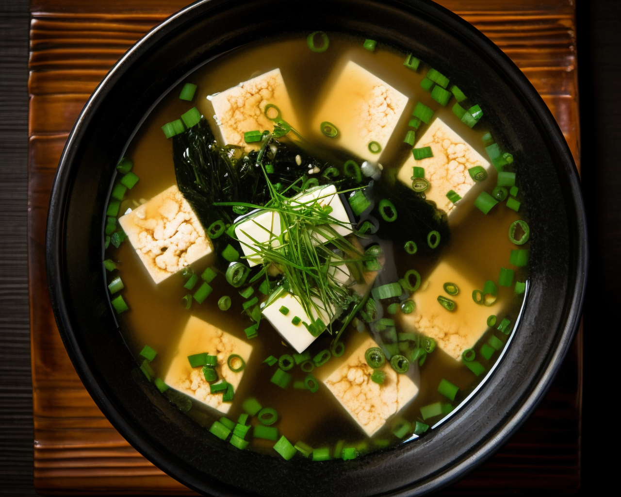 Суп с сыром тофу и морепродуктами