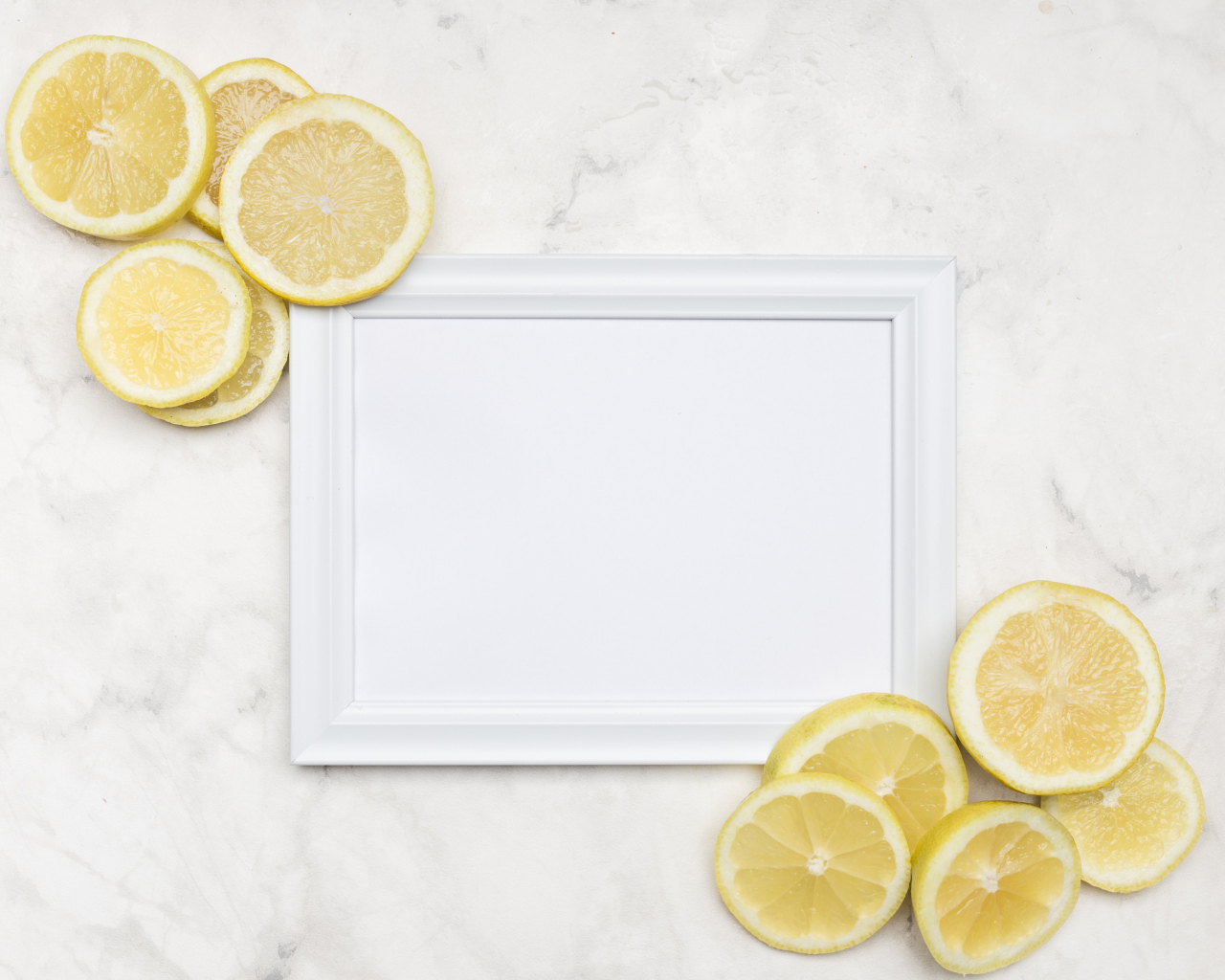 Рамка для фото с ломтиками лимона