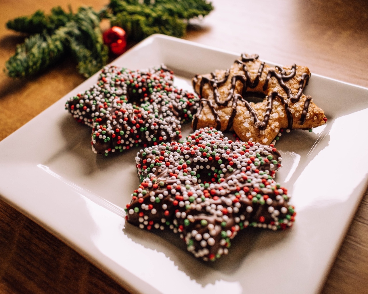 Рождественское печенье в форме звезды