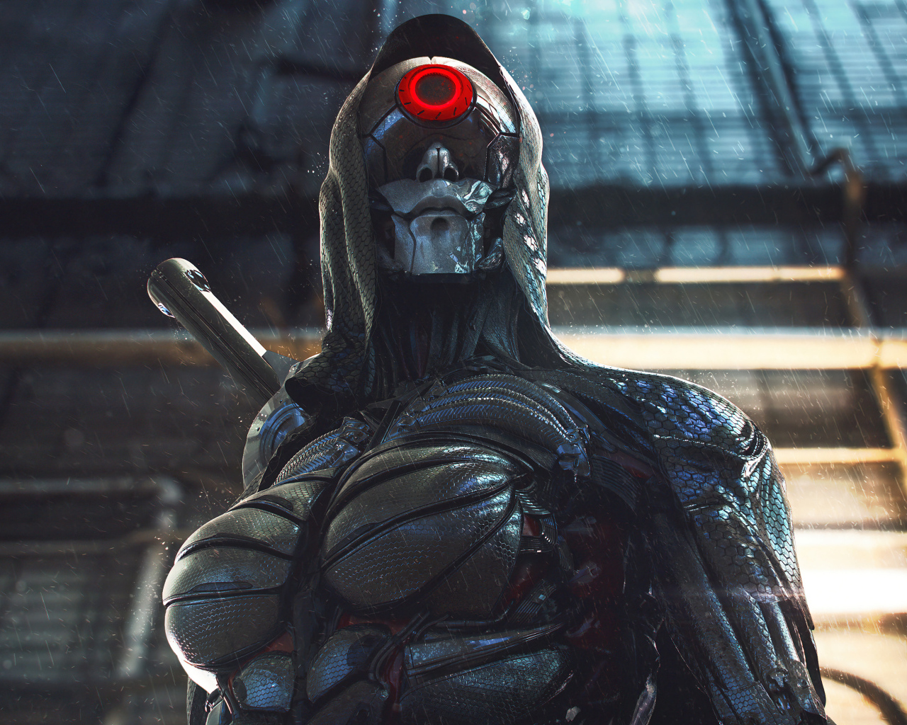 Солдат android в костюме