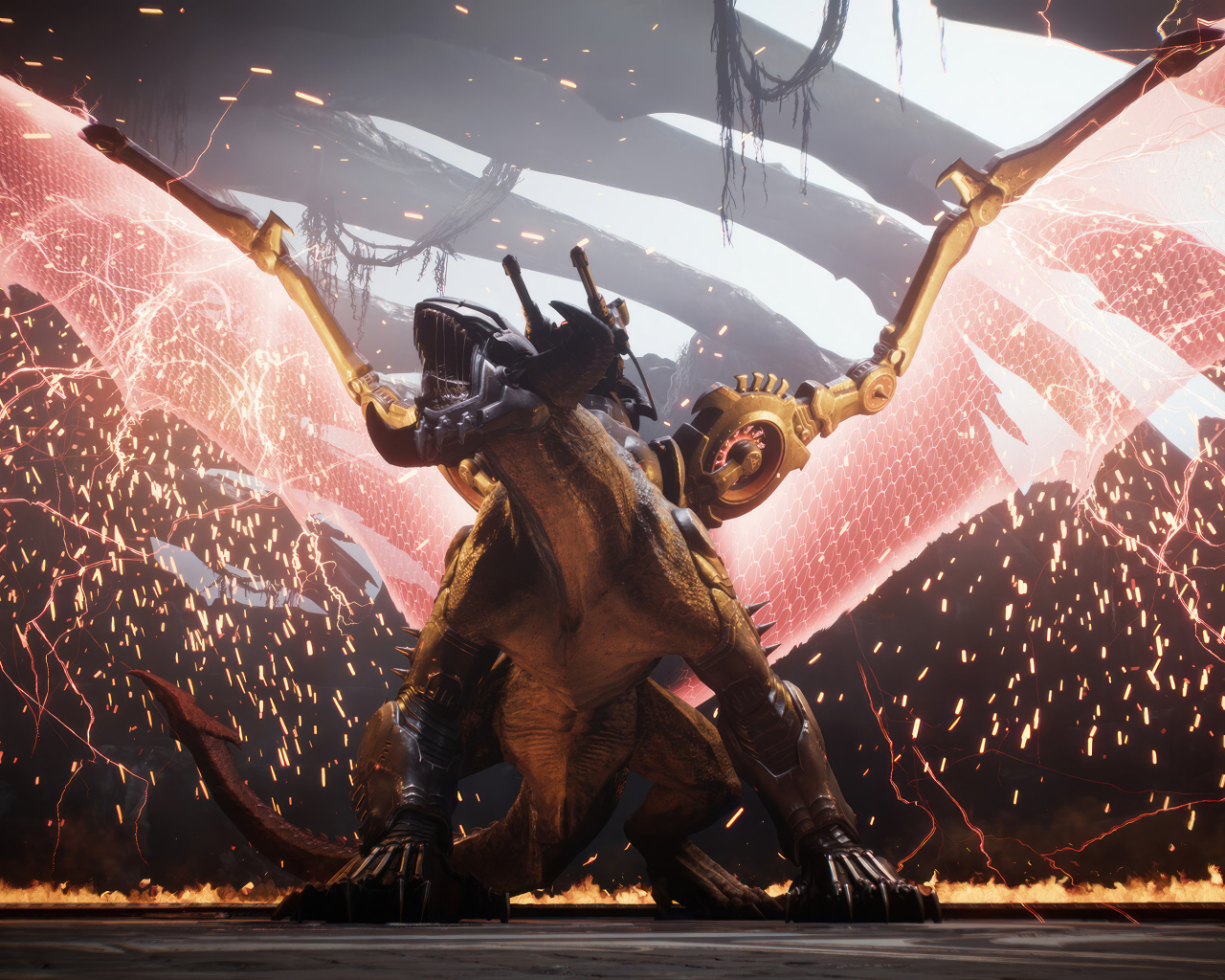 Дракон из компьютерной игры Doom: The Dark Ages, 2024