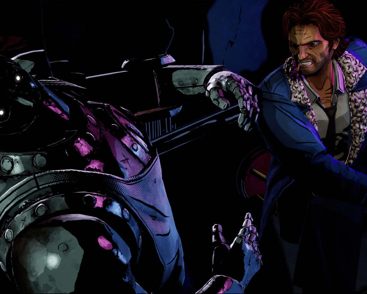 Кадр компьютерной игры The Wolf Among Us 2