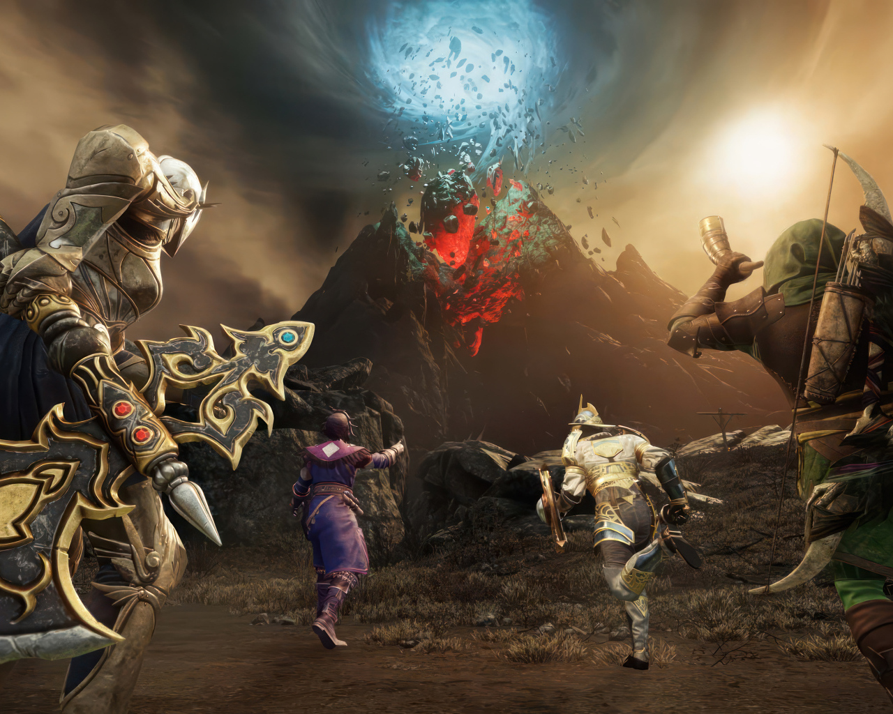 Дыра в небе в компьютерной игре New World: Aeternum, 2024