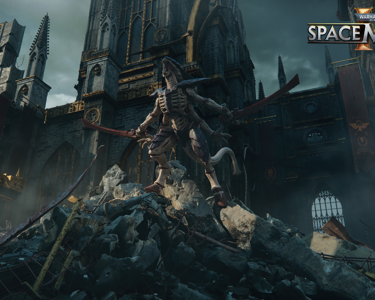 Монстр из компьютерной игры Warhammer 40,000: Space Marine 2
