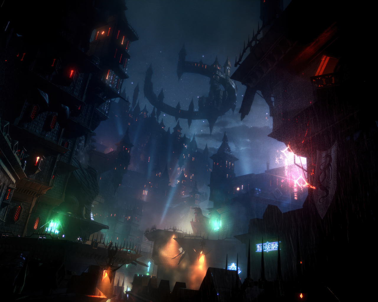 Скриншот города в компьютерной игре Dragon Age: The Veilguard, 2024