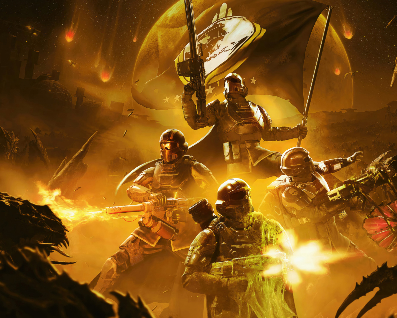 Скриншот новой компьютерной игры Helldivers 2