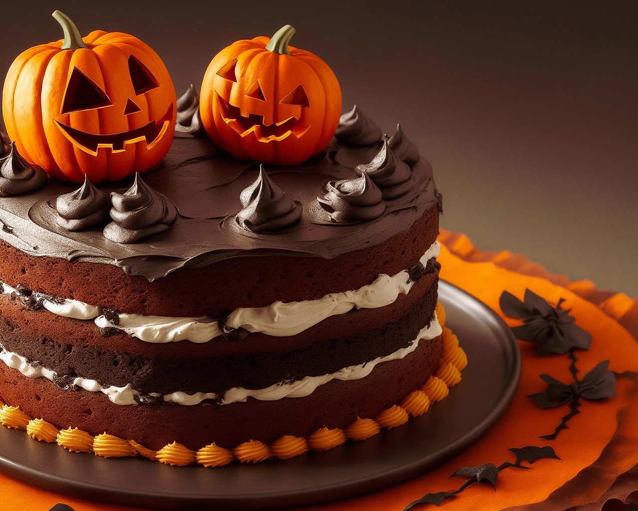 Шоколадный торт на Хэллоуин