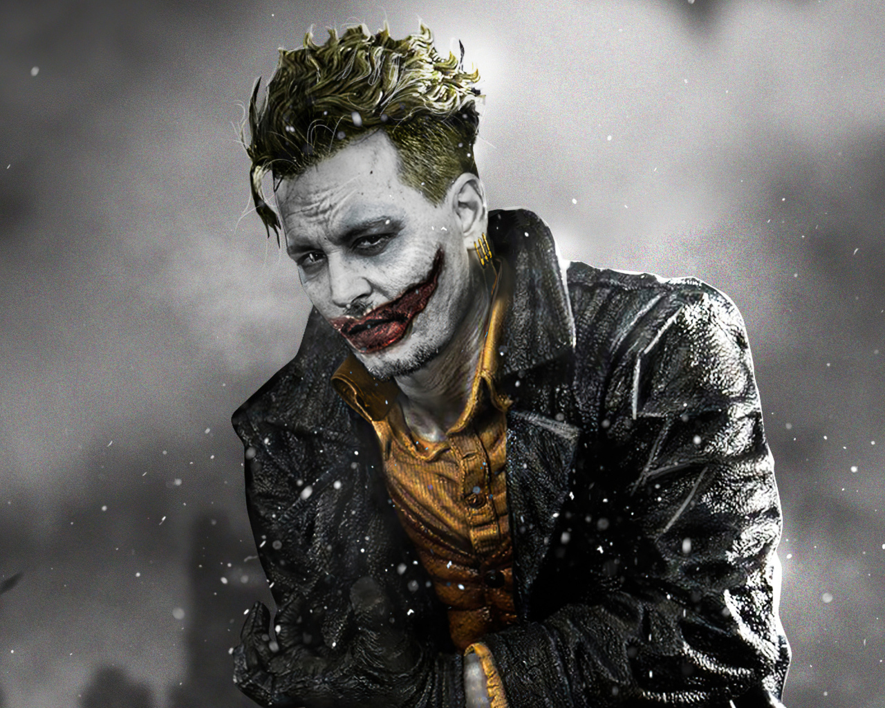 Актер Джонни Депп в образе Джокера