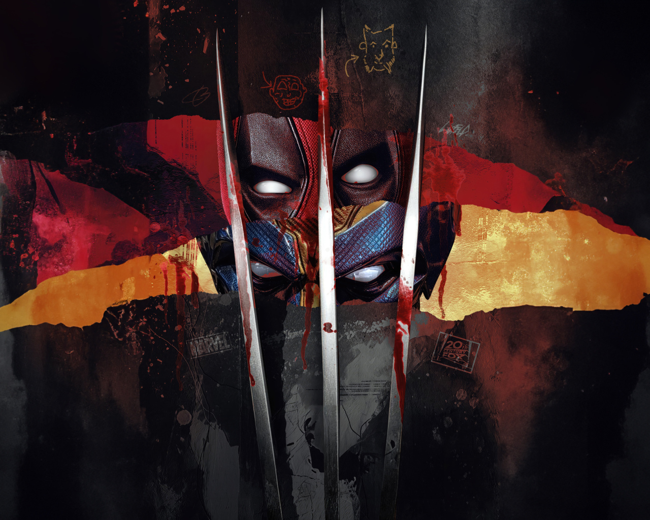 Арт постер фильма Дэдпул 3