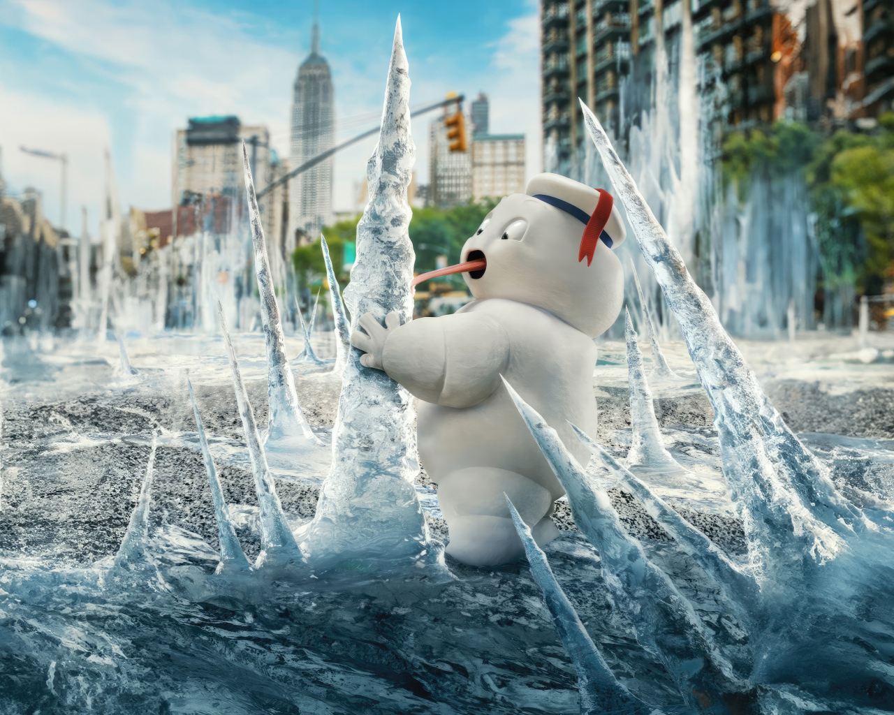 Зефирный великан во льду фильм Охотники за привидениями: Леденящий ужас