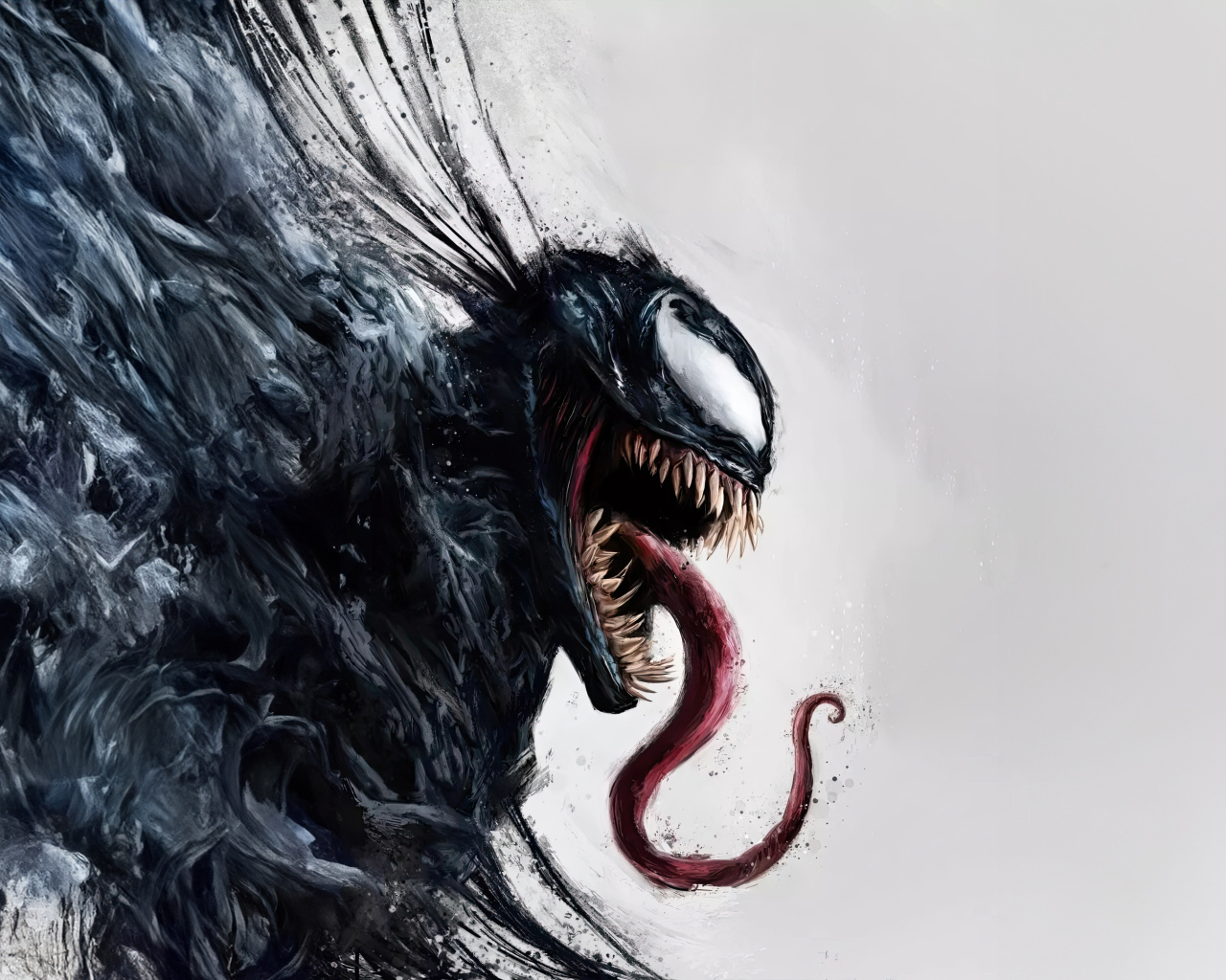 Монстр на сером фоне в фильма Веном: Последний танец, 2024