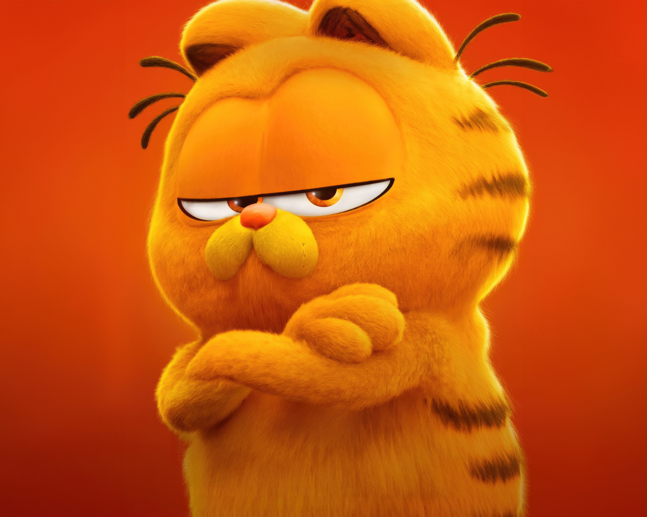 Рыжий кот Гарфилд персонаж нового мультфильма Гарфилд в кино, 2024