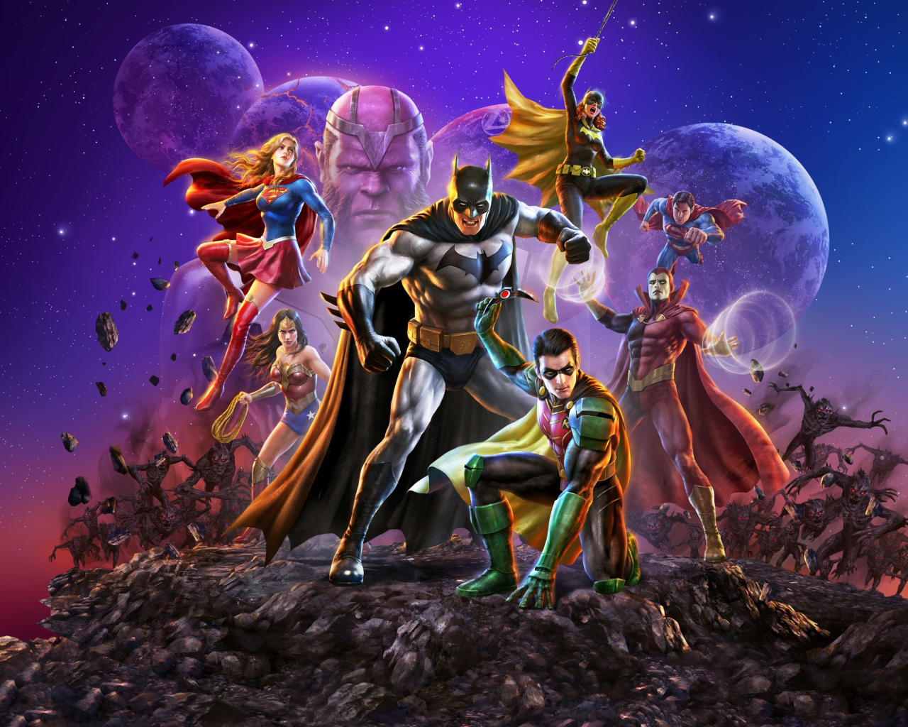 Постер супергеройского фильма Лига справедливости: Кризис на бесконечных землях - Часть вторая