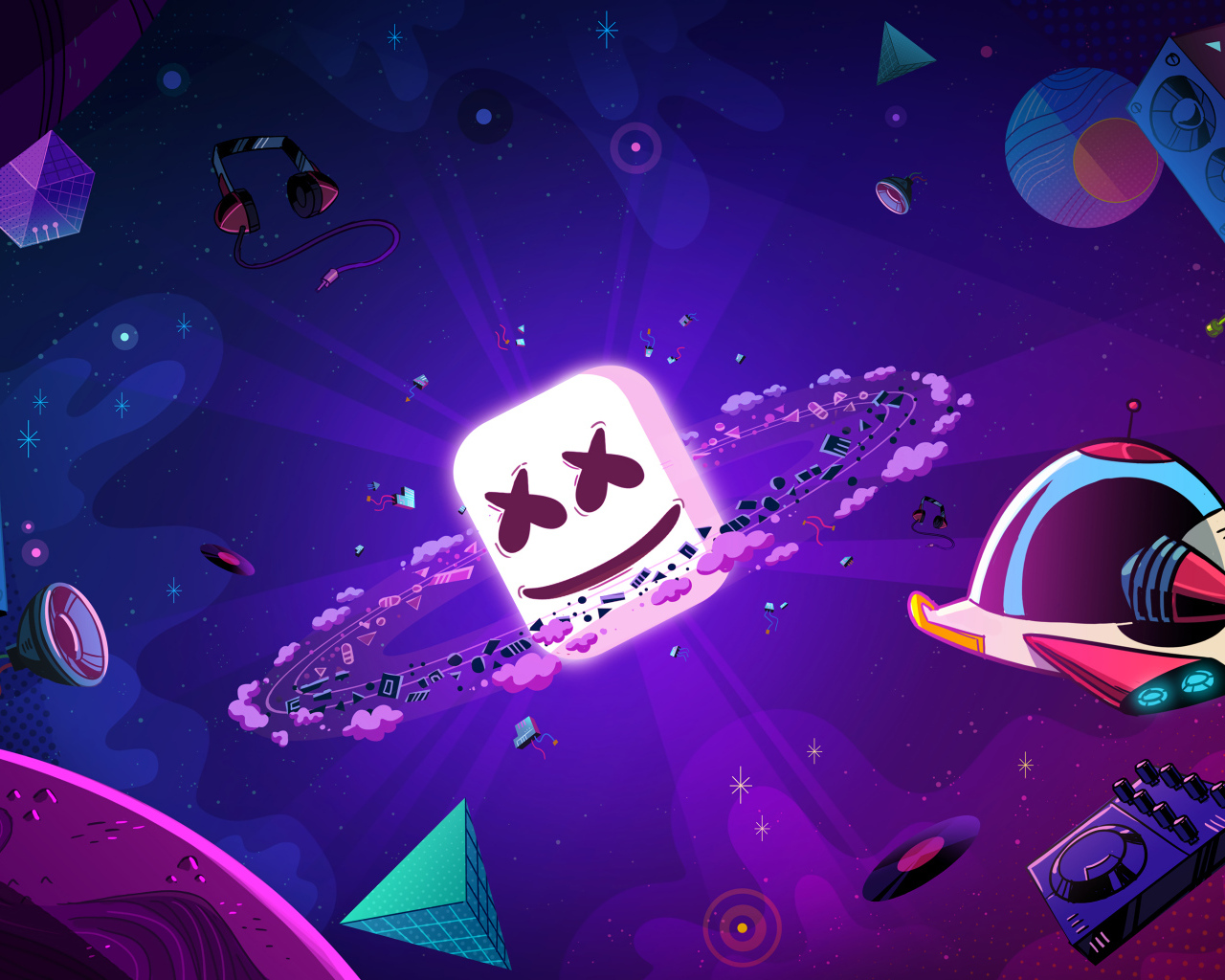 Диджей Маршмеллоу нарисованный