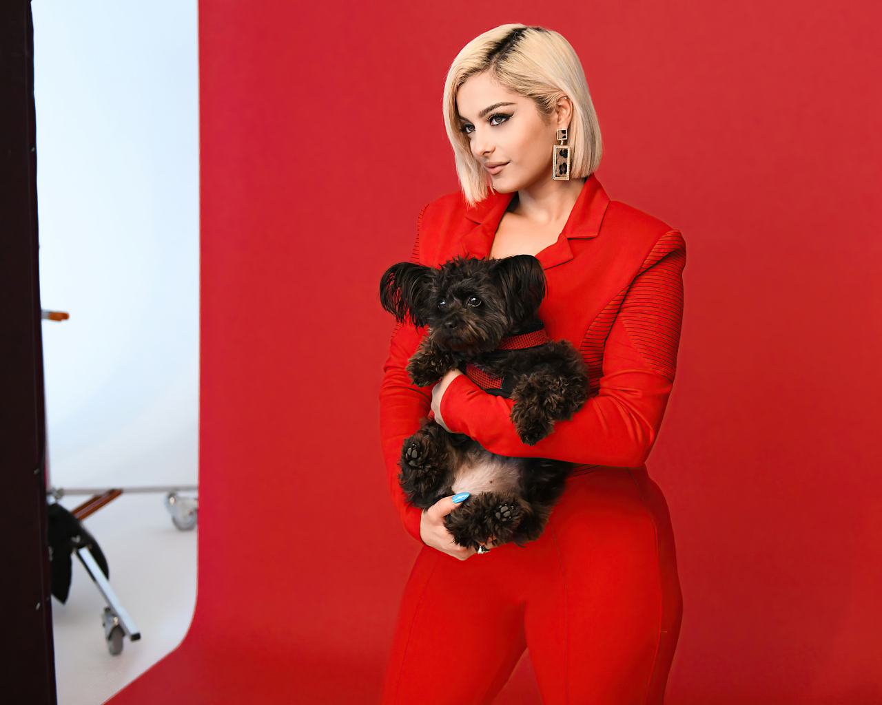 Певица Биби Рекса   с собакой в руках