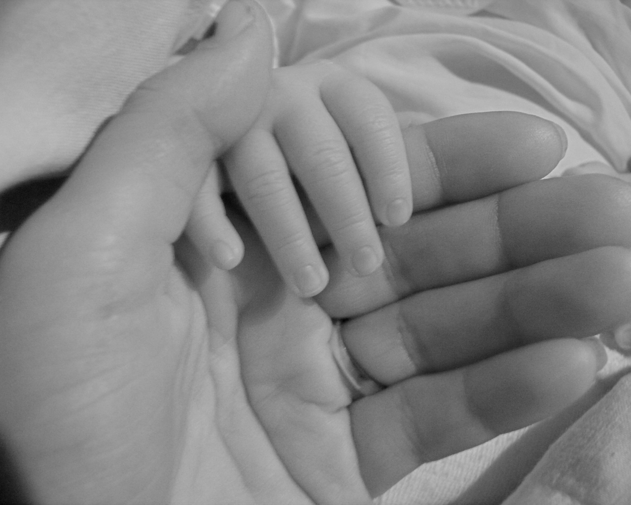 Рука ребенка в руке мамы