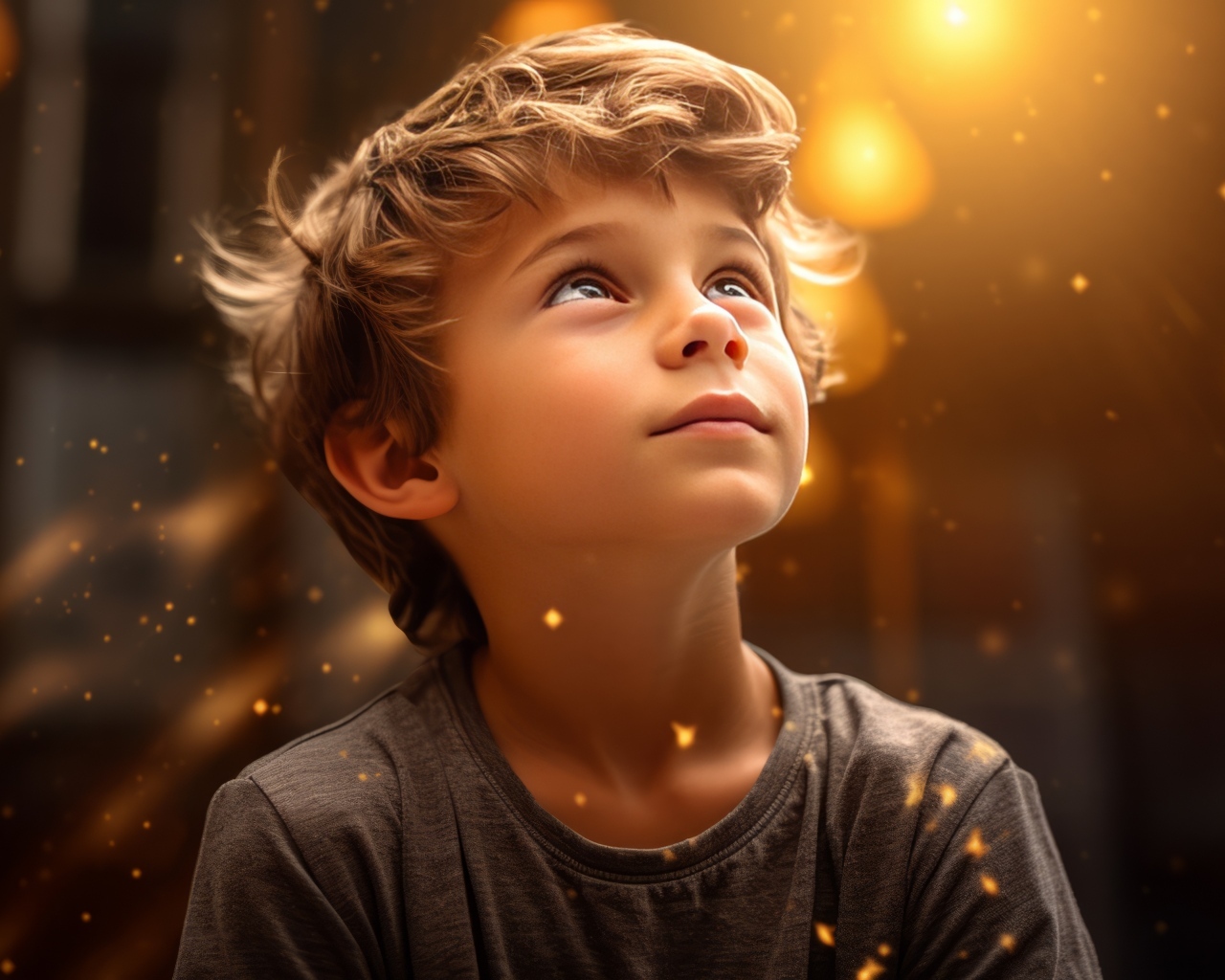 Маленький мальчик мечтатель 