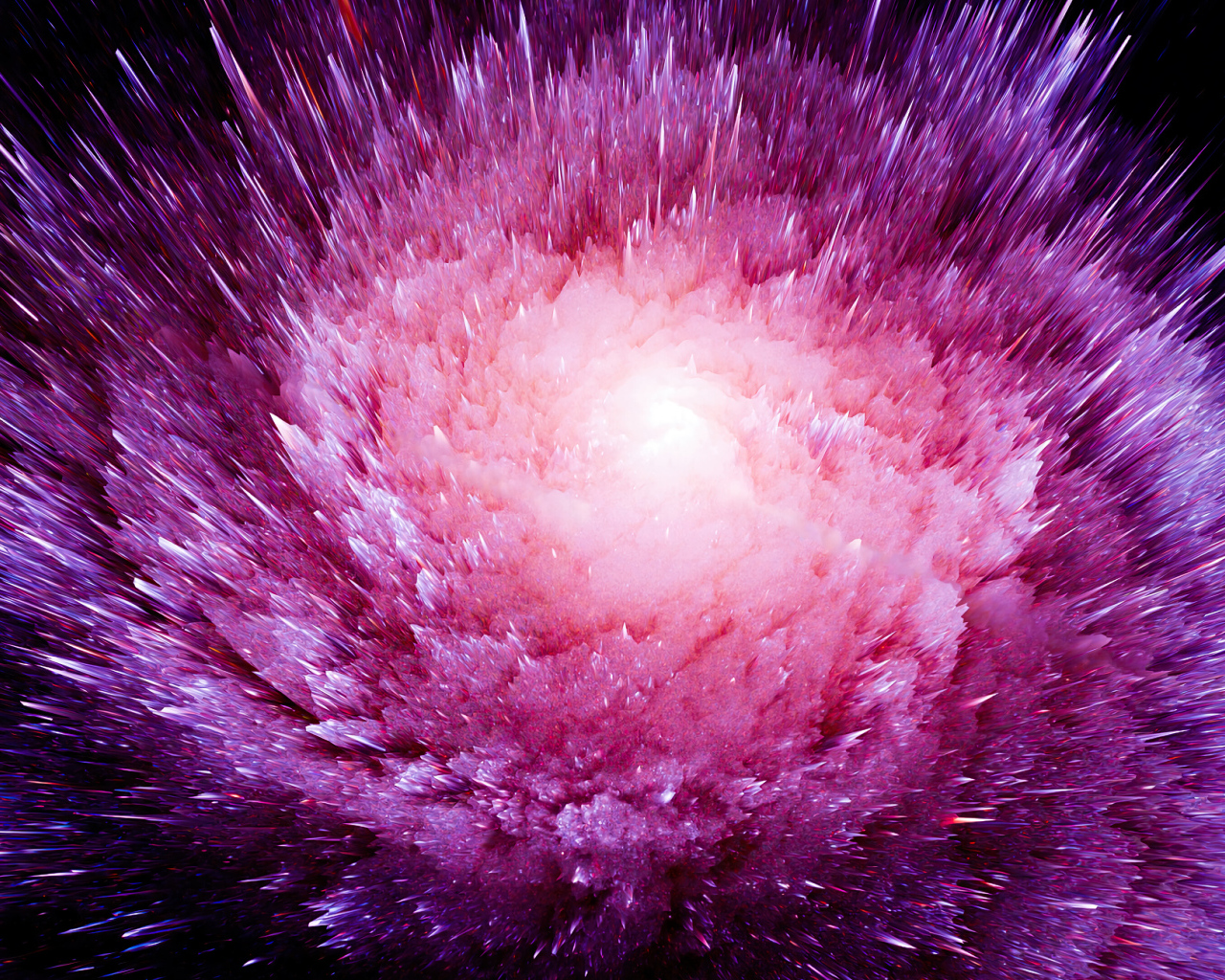 Яркая розовая вспышка в космосе