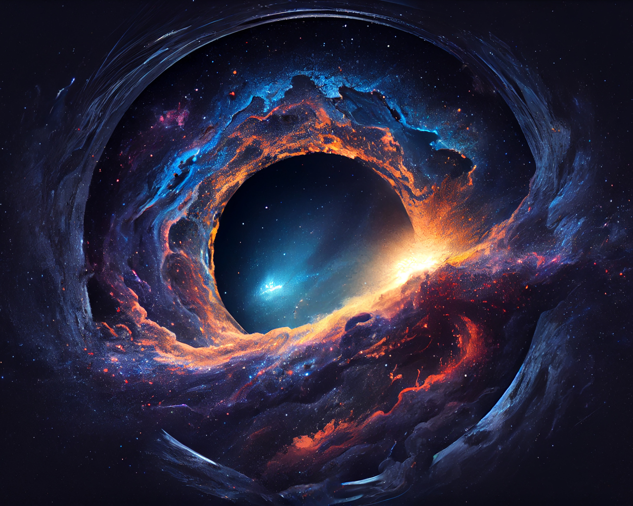 Необычный млечный путь в космосе