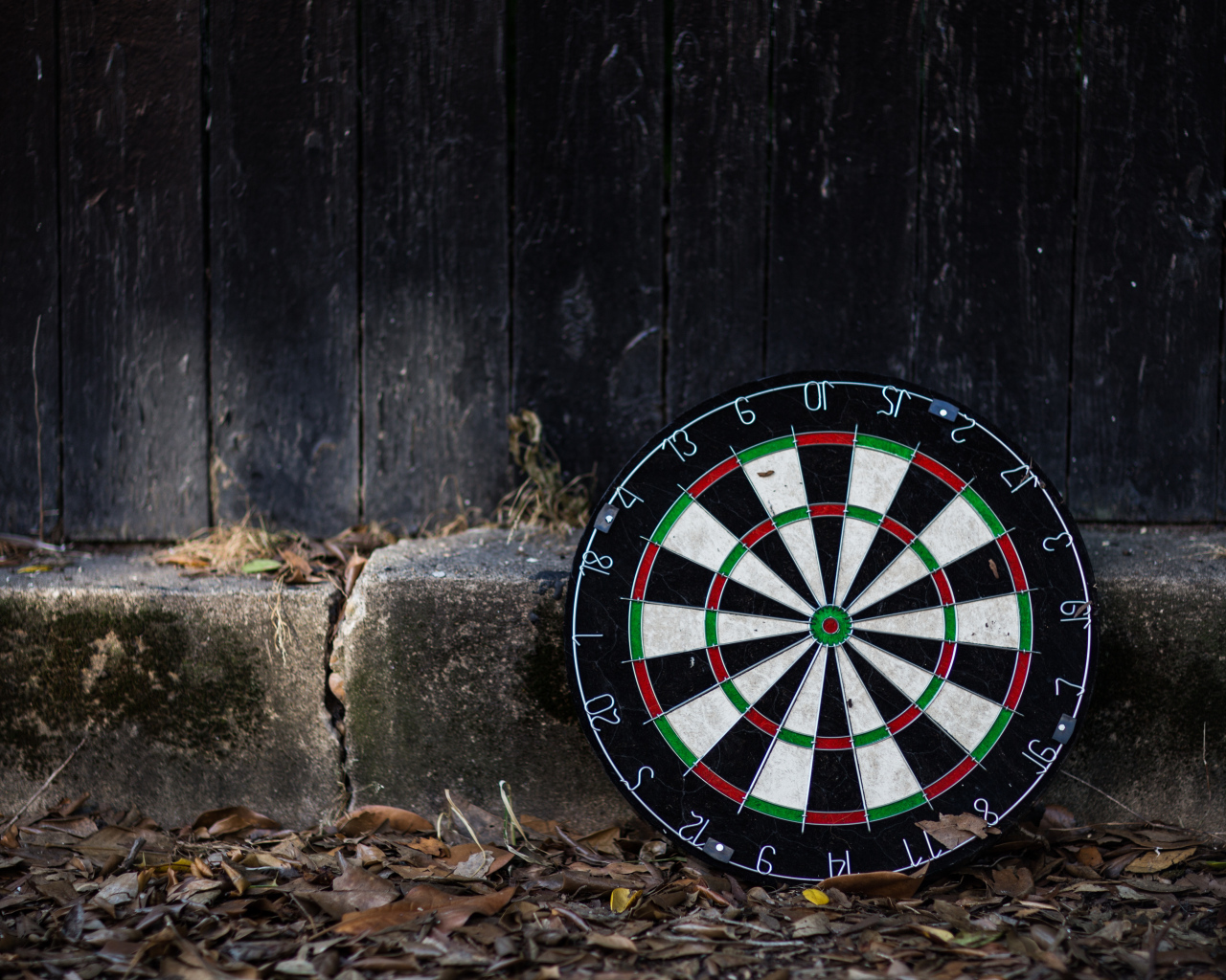 Доска мишень для дартс на земле