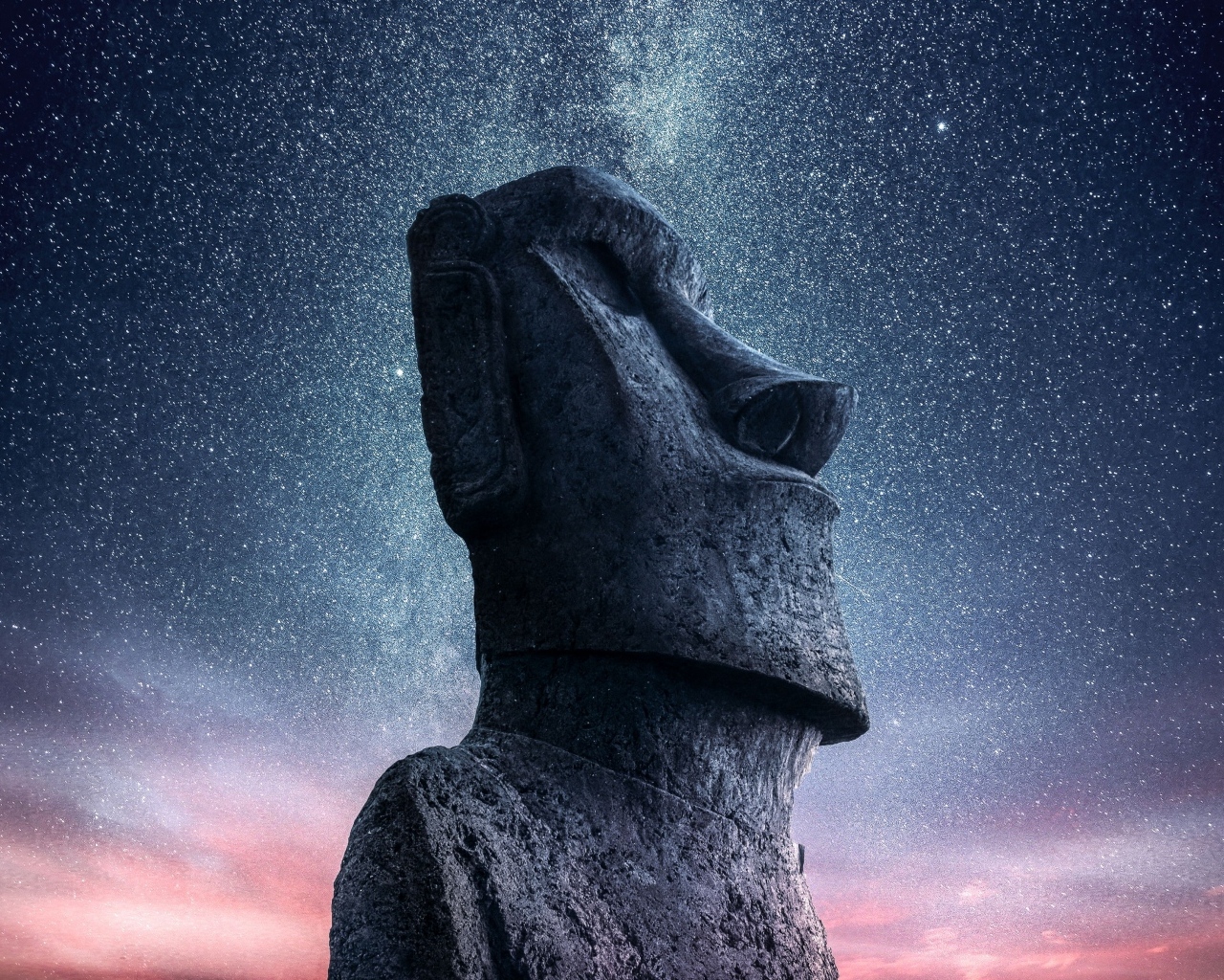 Большая каменная статуя Моаи, Остров Пасхи