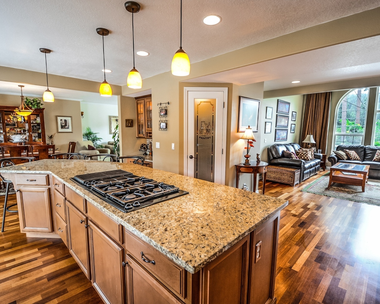 Большая гостиная  с кухней 