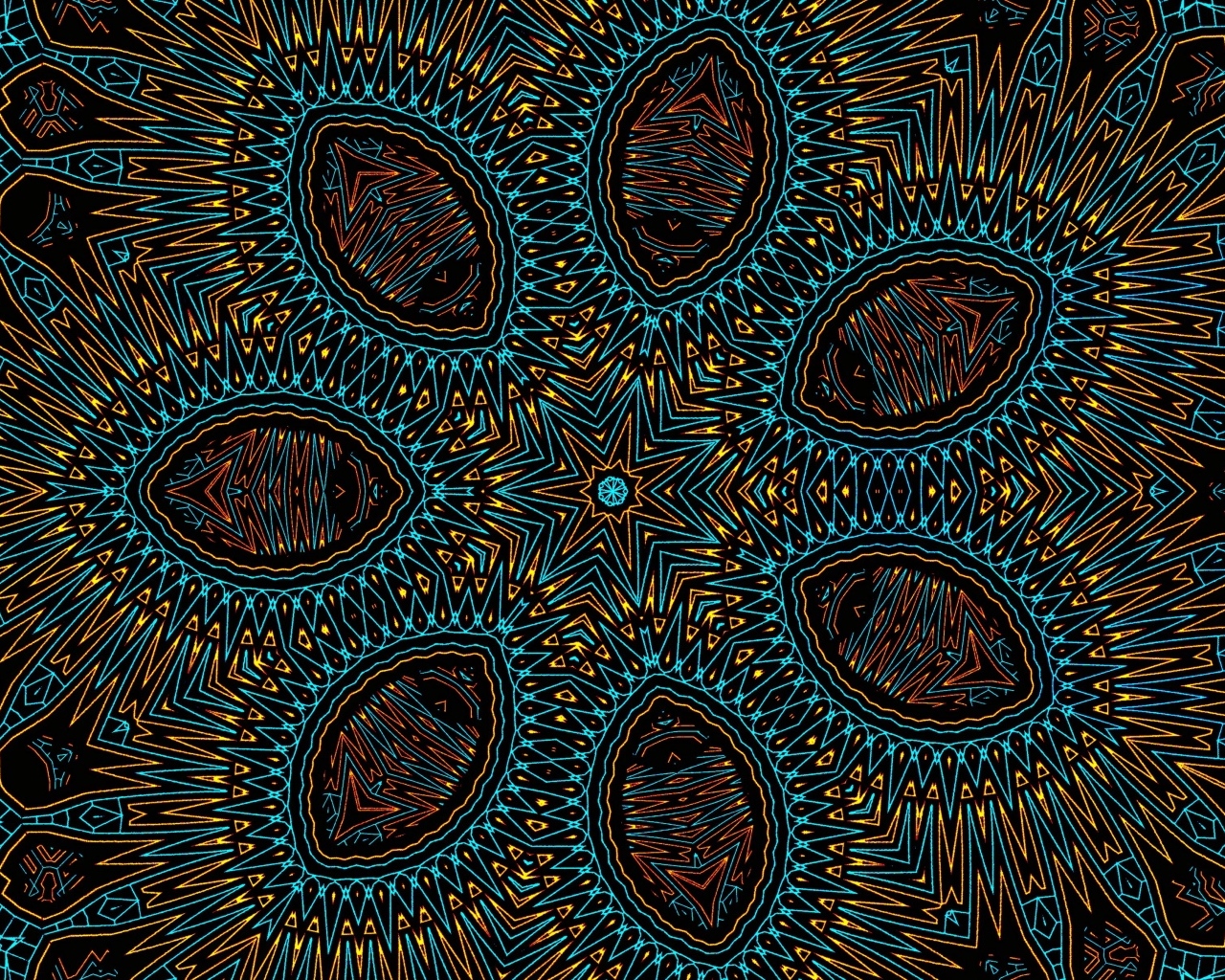 Фрактальная звезда с интересным узором